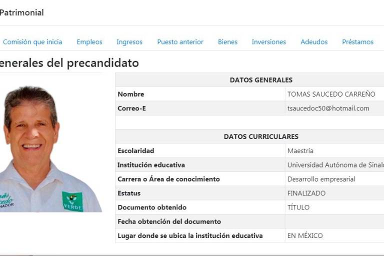 De acuerdo a su #3de3, Tomás Saucedo tiene casa de más de $103 millones