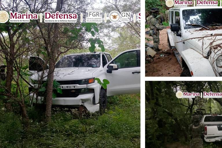 Aseguran armas, droga, vehículos y equipo táctico en operativos de la Marina en Culiacán y Elota