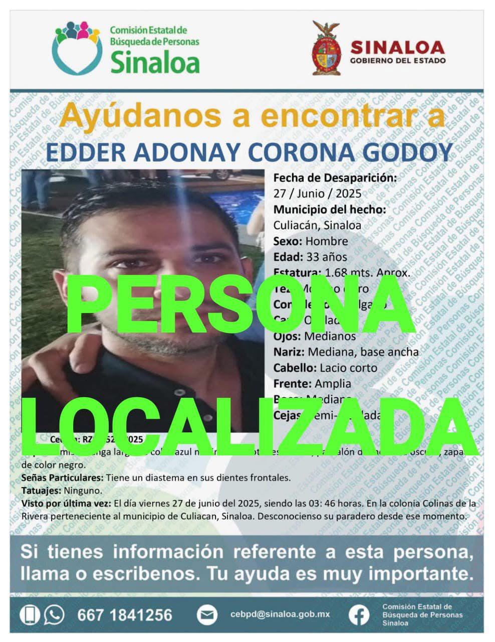 $!Localizan con vida a Edder Adonay, médico residente del Hospital General de Culiacán