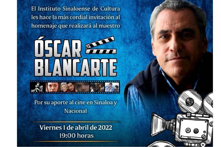 Rendirán homenaje al cineasta Óscar Blancarte, por sus 50 años de trayectoria